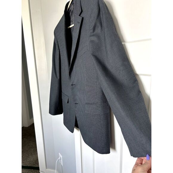 Jones of New York Men's 3 Button Blazer Sport Jacket Dark Gray Wool Size 40R - Picture 3 of 13